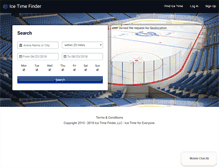 Tablet Screenshot of icetimefinder.com
